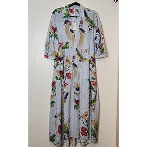 NWT ANTHRO Robin Tiered Lagenlook Shirt Dress Size M Retail $118